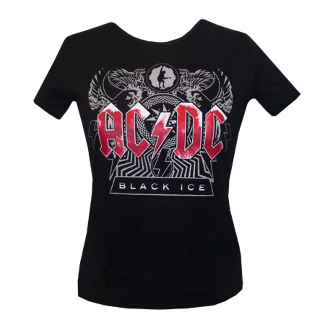 ACDC Tee Shirt Moulant Fille ACDC Black Ice