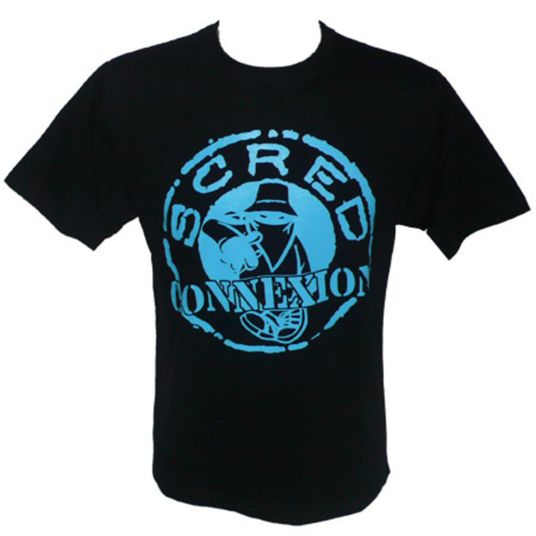 Scred Connexion Tee Shirt Scred Connexion Noir Logo Bleu