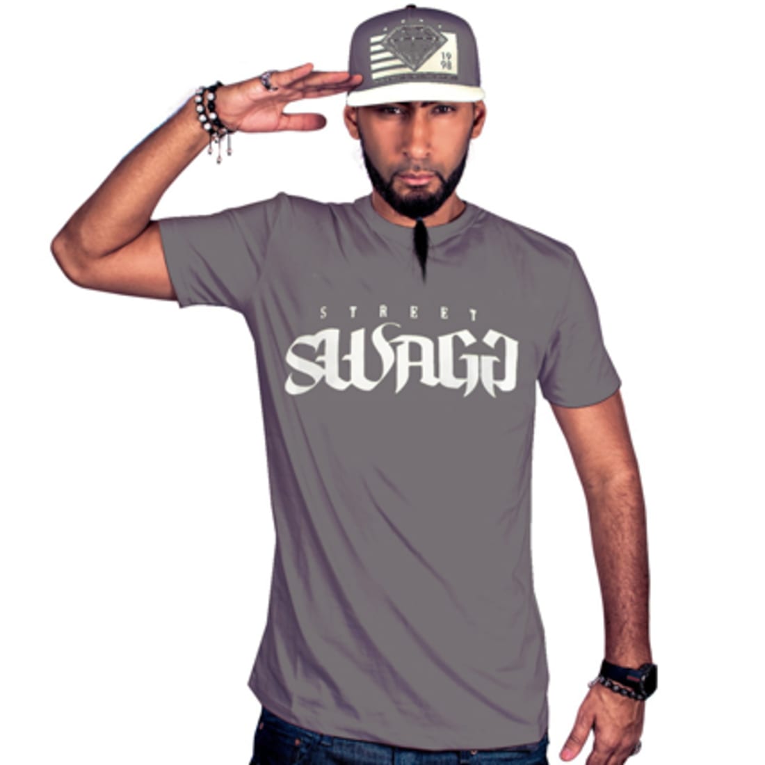 Swagg - Tee Shirt Swagg Classic Gris Souris Typo Blanc - LaBoutiqueOfficielle.com
