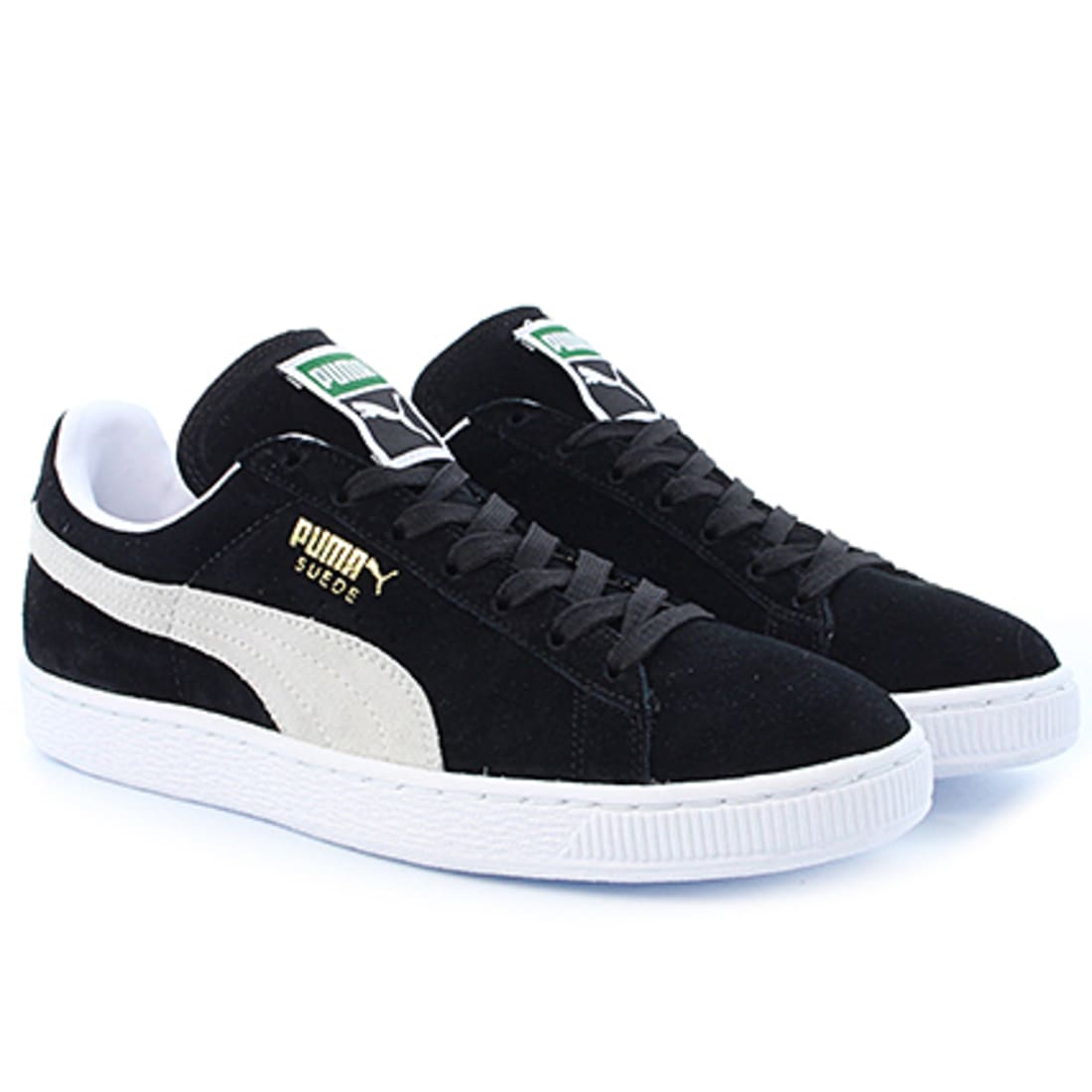 puma suede blanche et noir