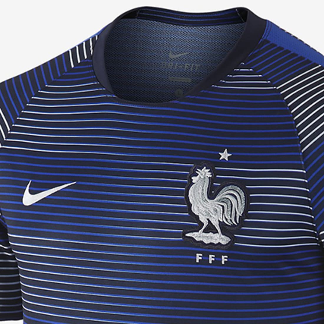 Nike Tee Shirt Equipe De France De Football 725326 Bleu Marine