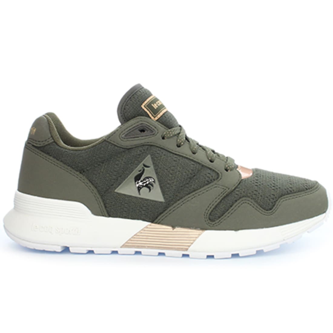 Le Coq Sportif - Baskets Femme Omega X Metallic Vert Kaki ...