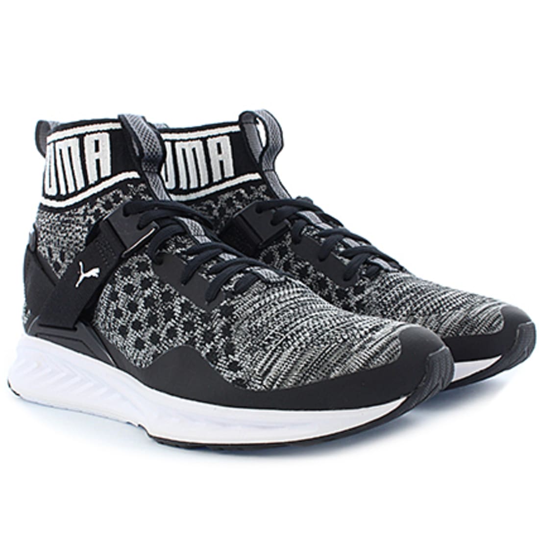 Puma Baskets Ignite Evo Knit 189697 01 Black Quiet Shade White