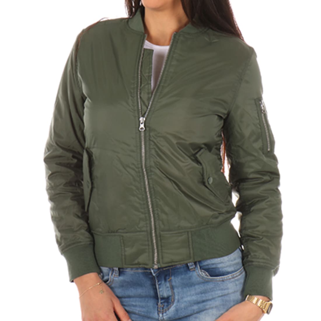 Urban Classics Bomber Femme TB807 Vert Kaki LaBoutiqueOfficielle
