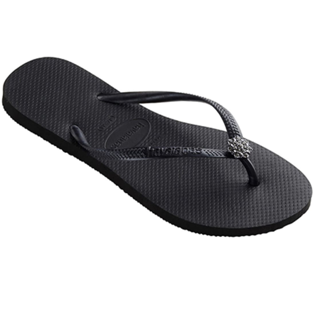 Havaianas Tongs Femme Slim Crystal Poem 4127406 Noir