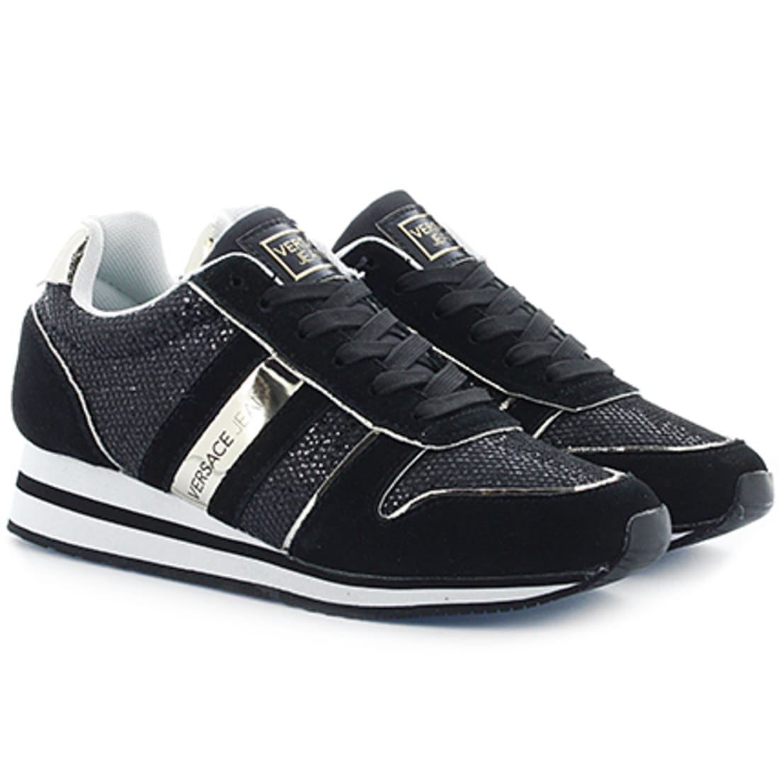 basket noir versace femme