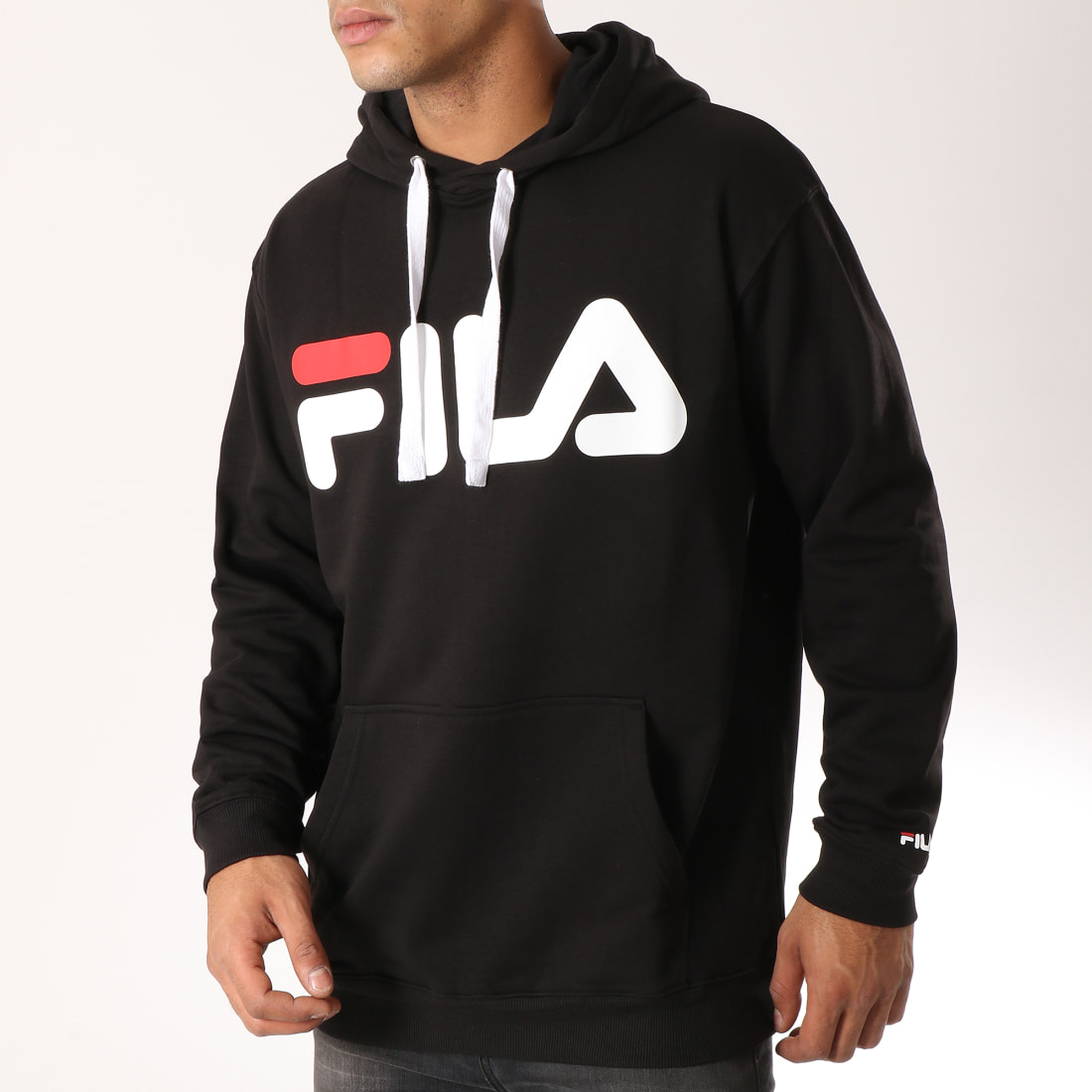 Fila classic logo hoodie kangaroo online