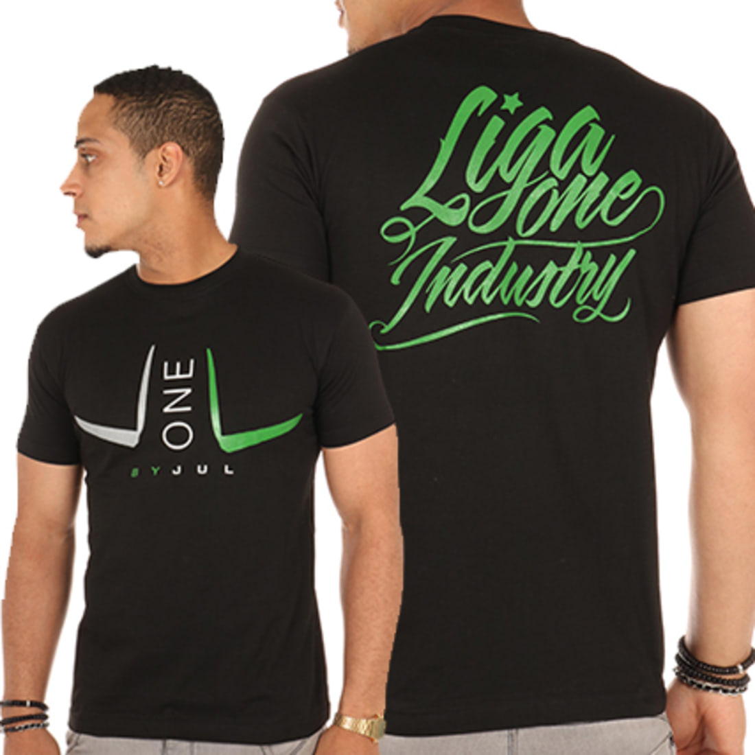JUL Tee Shirt J One L Noir Vert