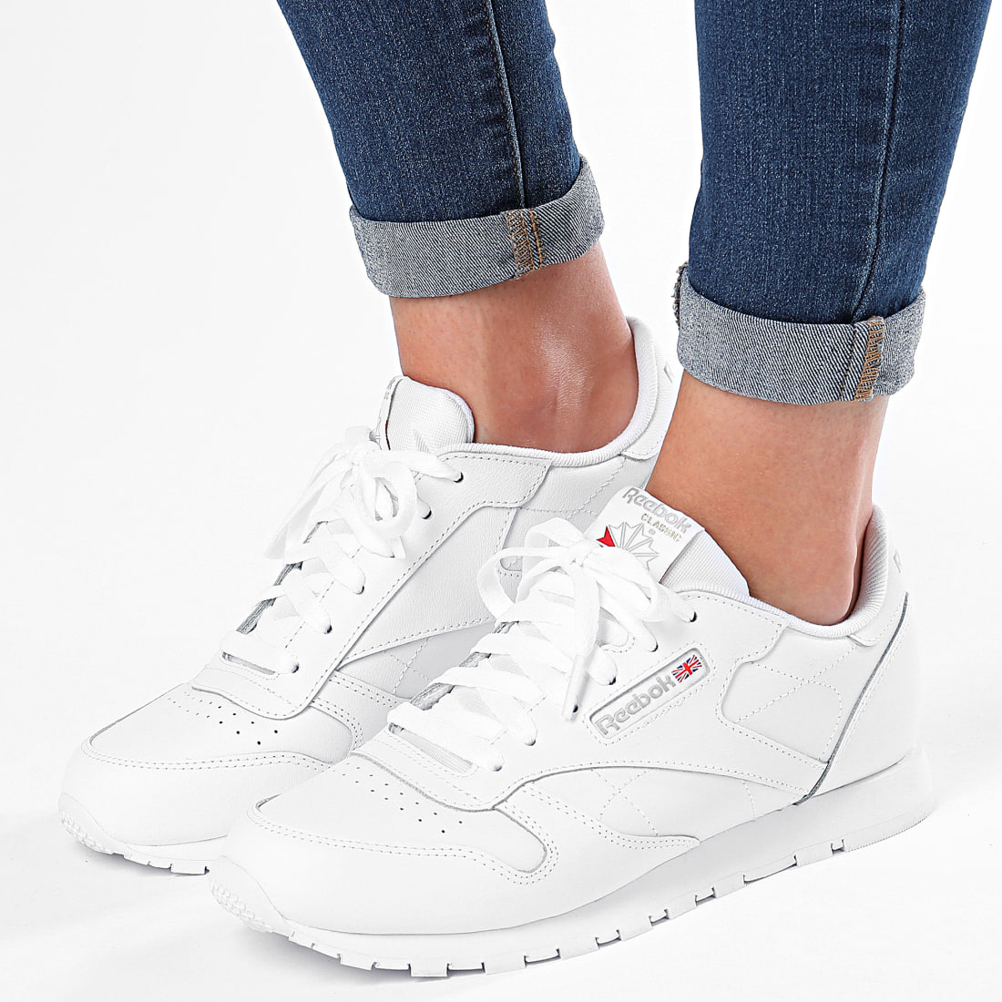 basket blanche femme sans lacet