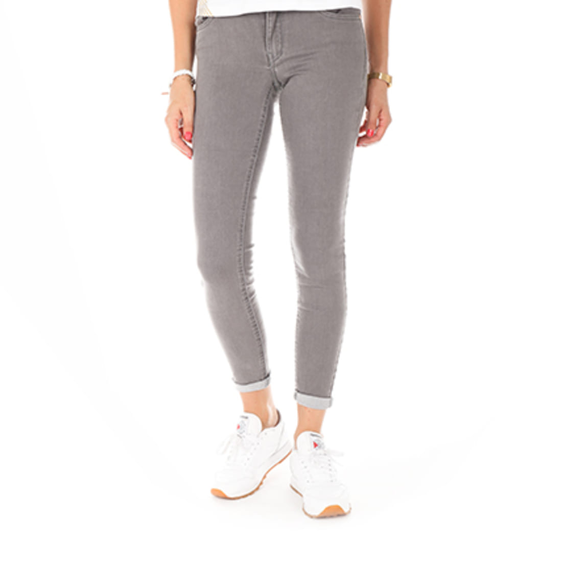 Tiffosi - Jean Skinny Femme Medium Waist Nicky Gris ...