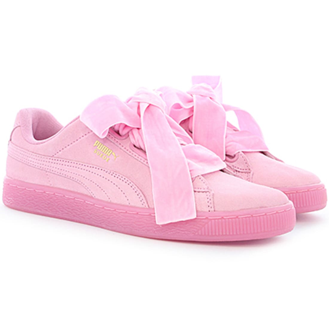 basket puma heart rose