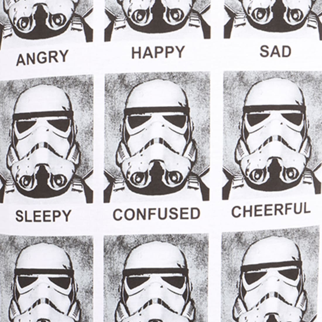 Star Wars Tee Shirt Stormtrooper Emotions Blanc