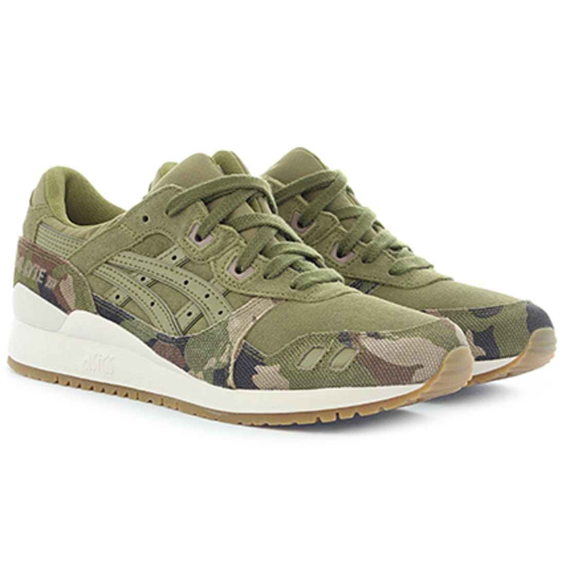 asics gel lyte iii olive canvas