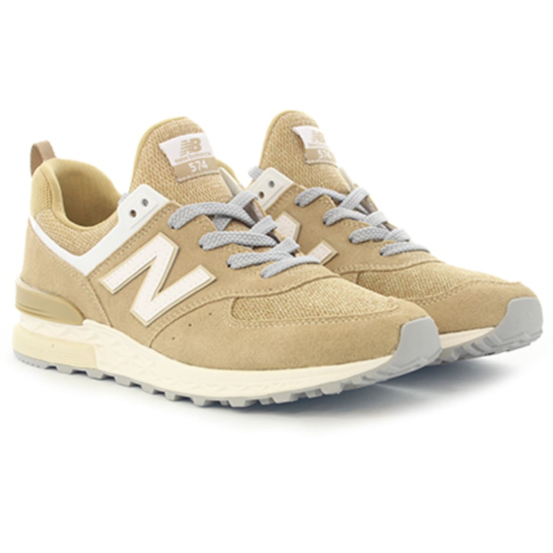 New Balance - Baskets Lifestyle 574 Sport Beige White - LaBoutiqueOfficielle.com