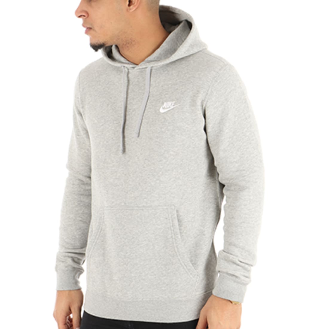 pull a capuche nike gris homme