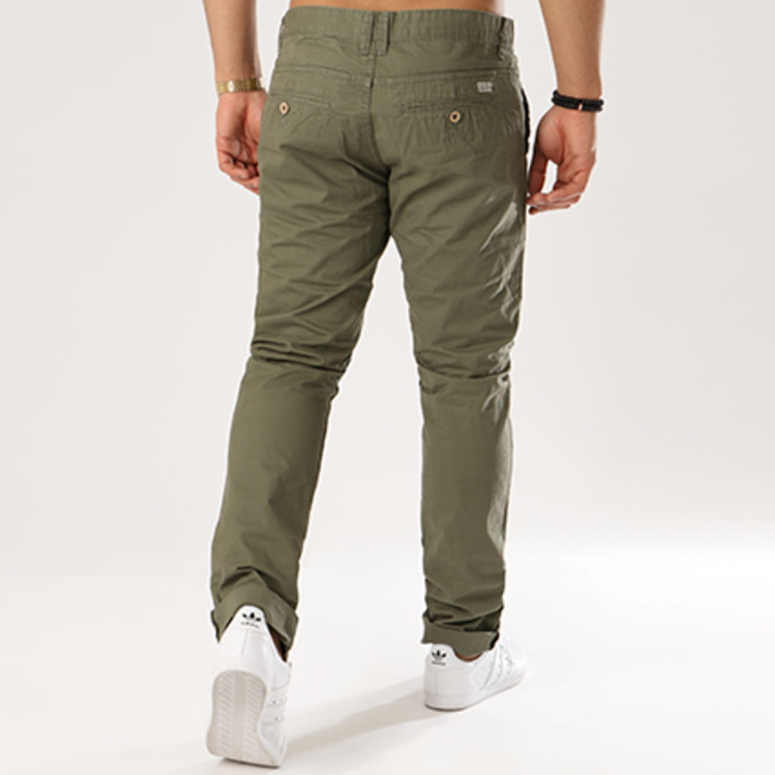Blend - Pantalon Chino 20704836 Vert Kaki ...