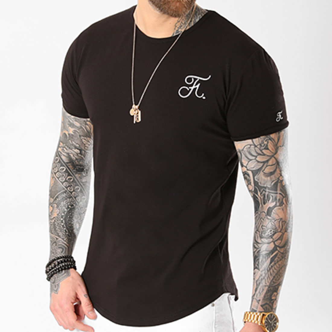 Final Club Tee Shirt Oversize Premium Fit Avec Broderie 001 Noir