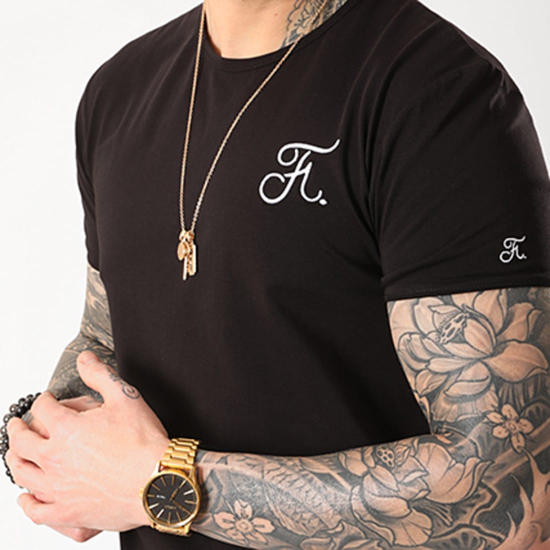 Final Club Tee Shirt Oversize Premium Fit Avec Broderie 001 Noir