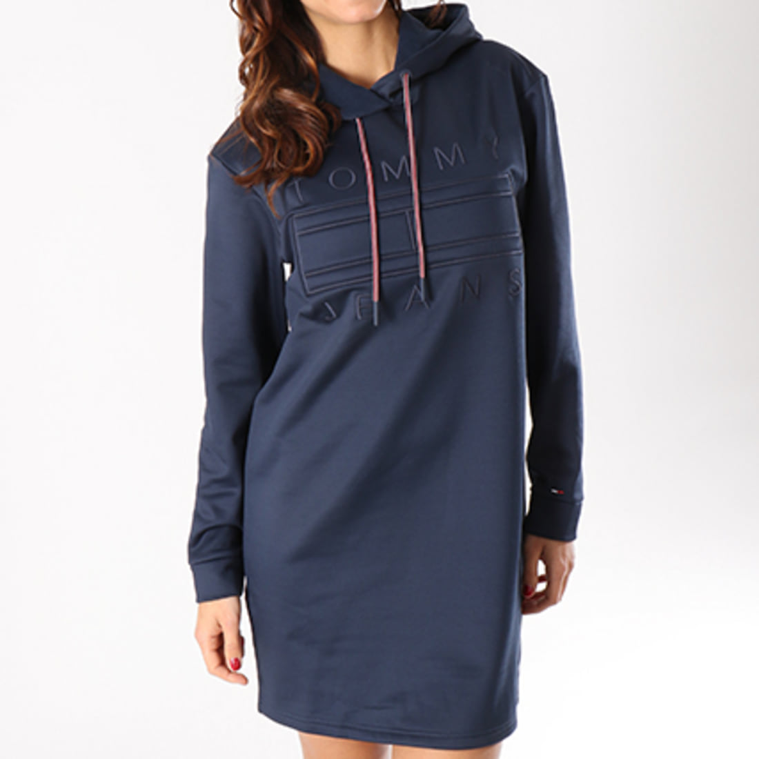 Tommy Hilfiger - Robe Capuche Femme Logo 4213 Bleu Marine ...