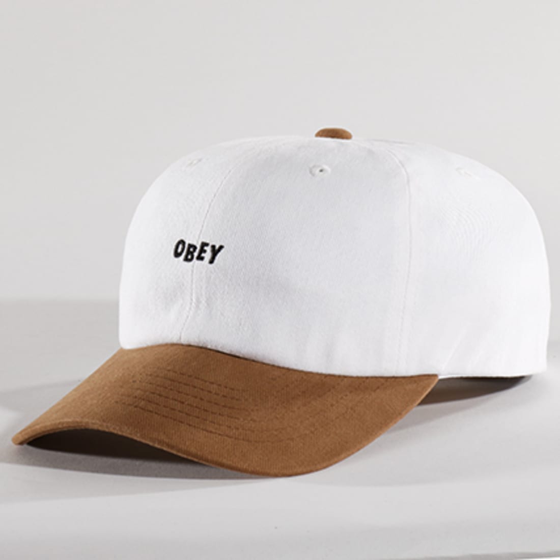 Obey - Casquette 90s Jumble 6 Panel Blanc Beige - LaBoutiqueOfficielle.com