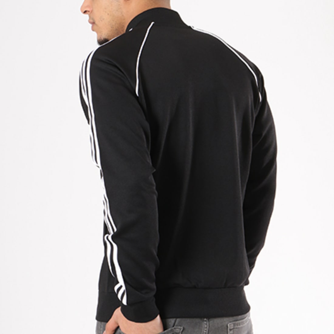 Adidas Originals - Veste ZippÃ©e Avec Bandes BrodÃ©es SST CW1256 Noir - LaBoutiqueOfficielle.com