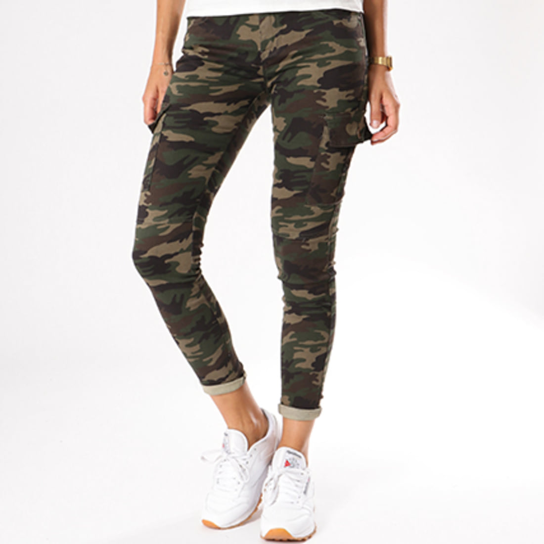 jean cargo vert kaki