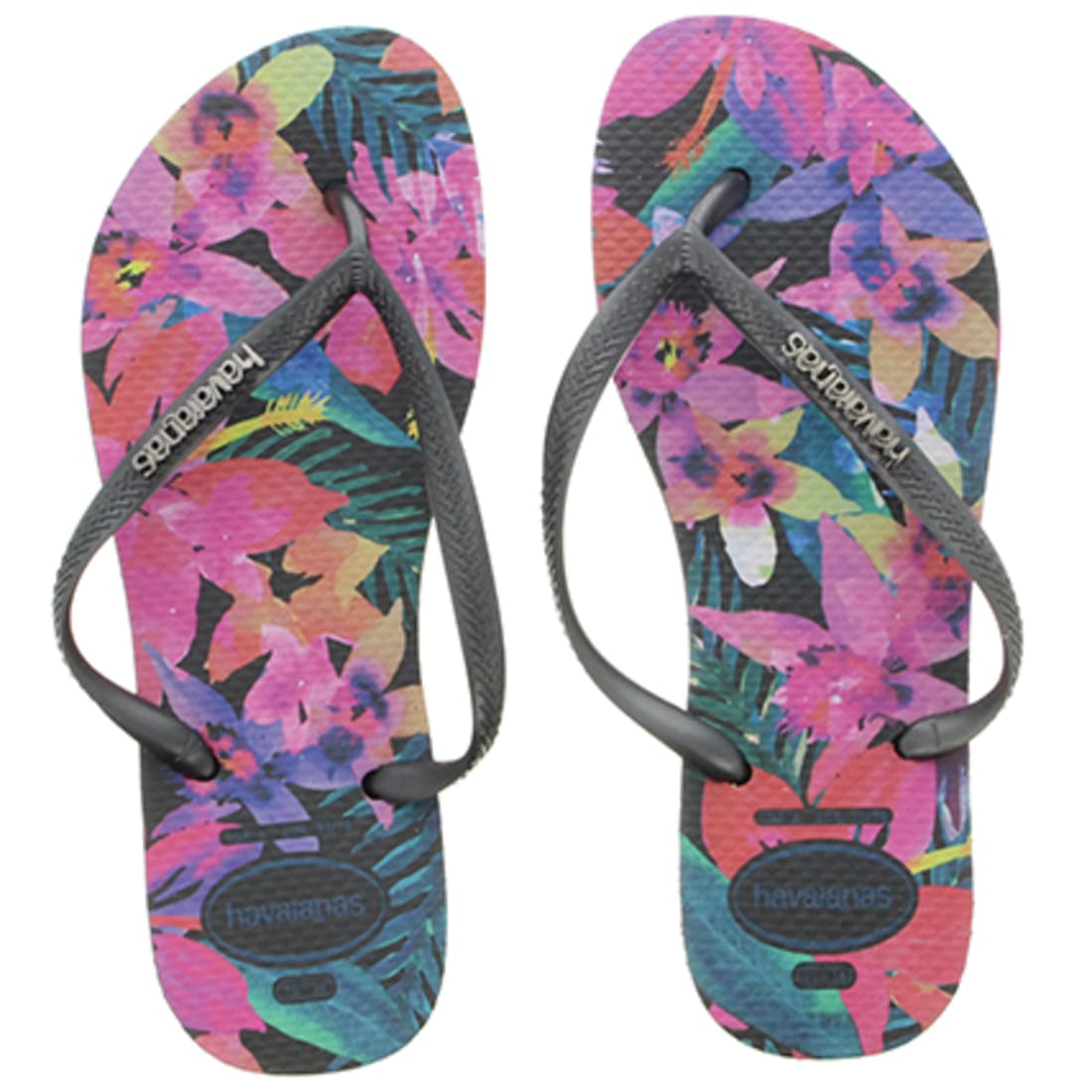 Havaianas Tongs Femme Slim Tropical Black