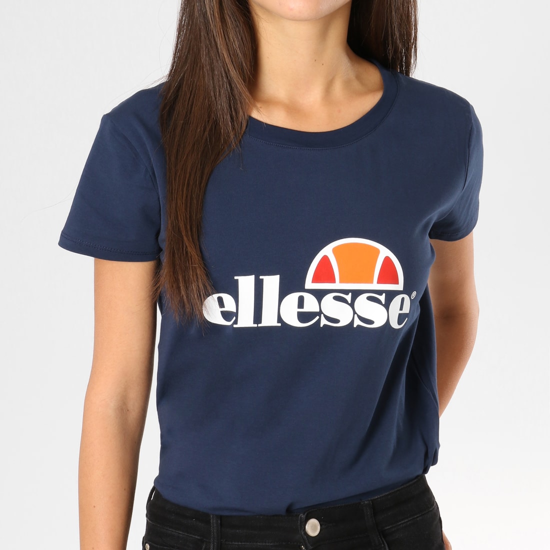 Ellesse - Tee Shirt Oversize Femme Uni Bleu Marine ...