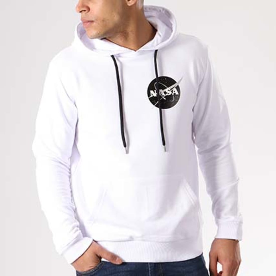 NASA - Sweat Capuche Insignia Desaturate Blanc ...