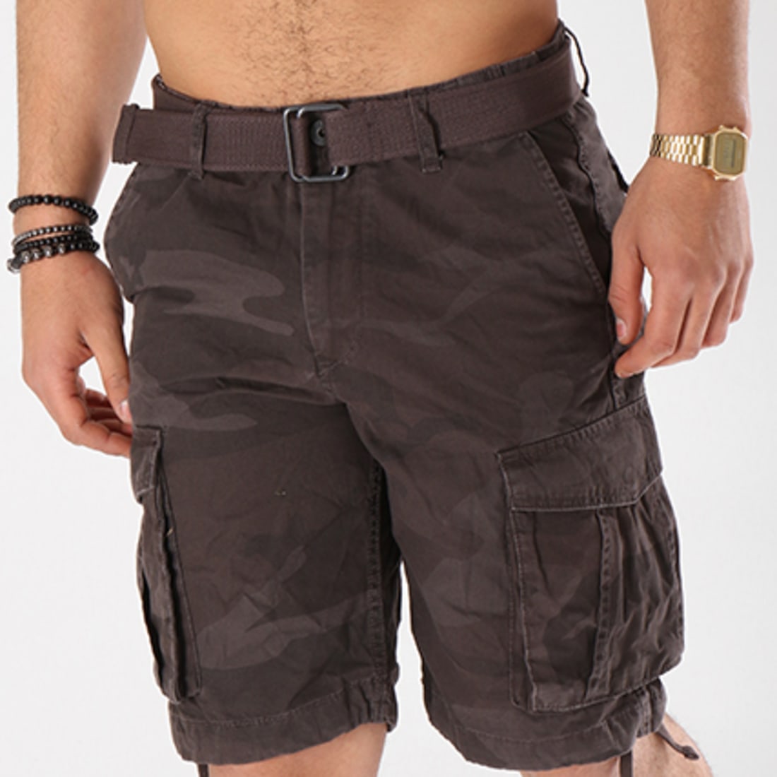 Jack And Jones Short Cargo Anakin Gris Anthracite Camouflage