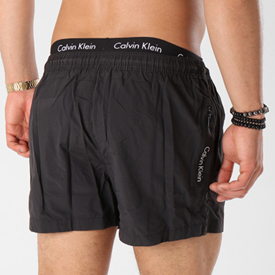 short de bain calvin klein jaune fluo