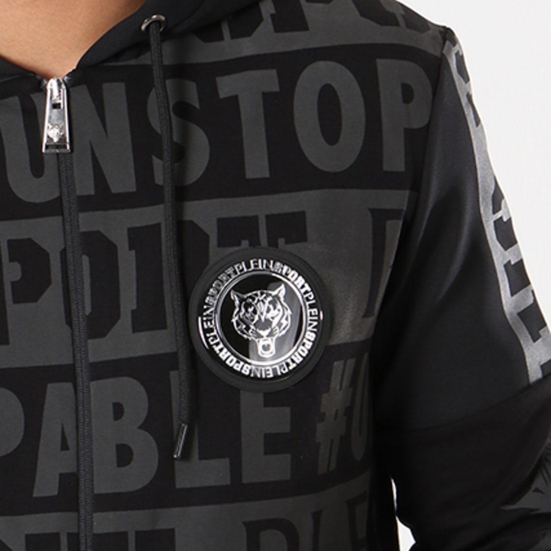 Philipp Plein Sport - Veste Zipp?�e Capuche Gamma Noir - LaBoutiqueOfficielle.com