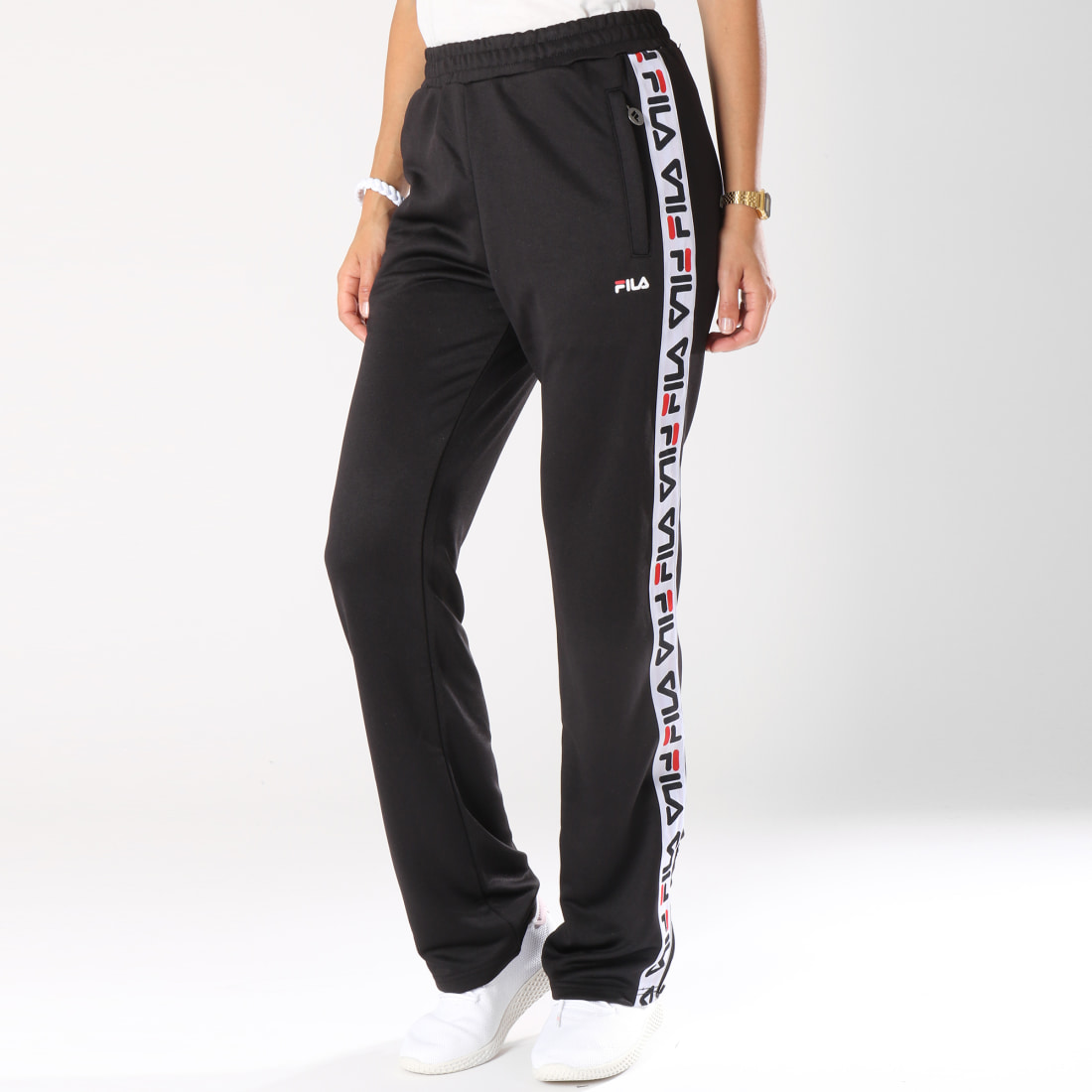 Pantalon Algodon Mujer Pantalones Jogger Sara De Velour Fila
