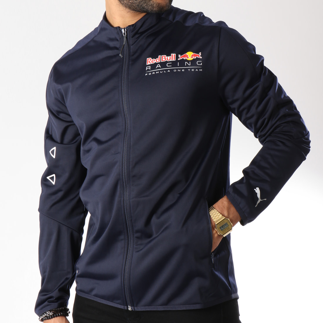 Puma Veste Zippée Red Bull Racing T7 576629 Bleu Marine