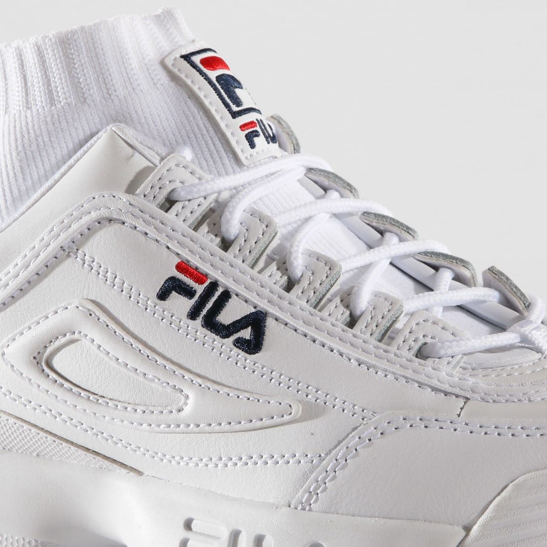 Fila Baskets Femme Disruptor Evo Sockfit 5FM00010 White Navy Red