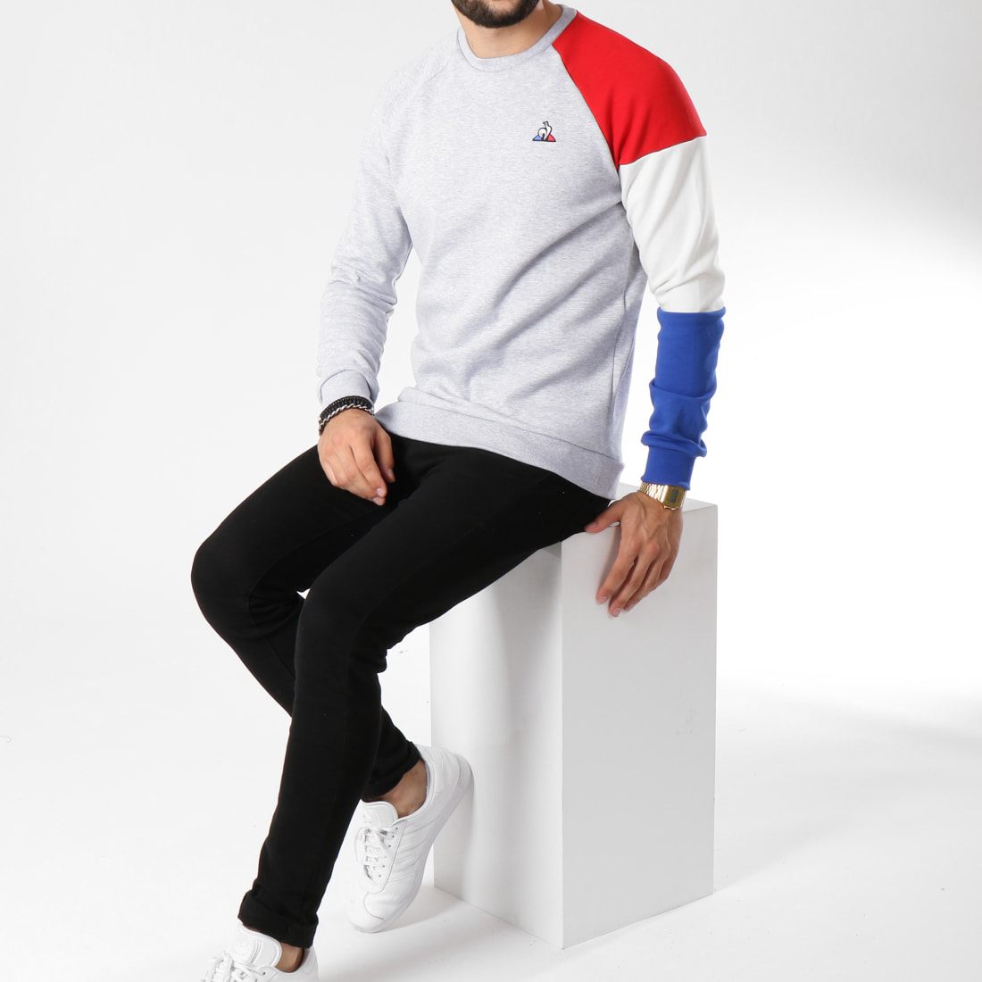 pull le coq sportif bleu blanc rouge