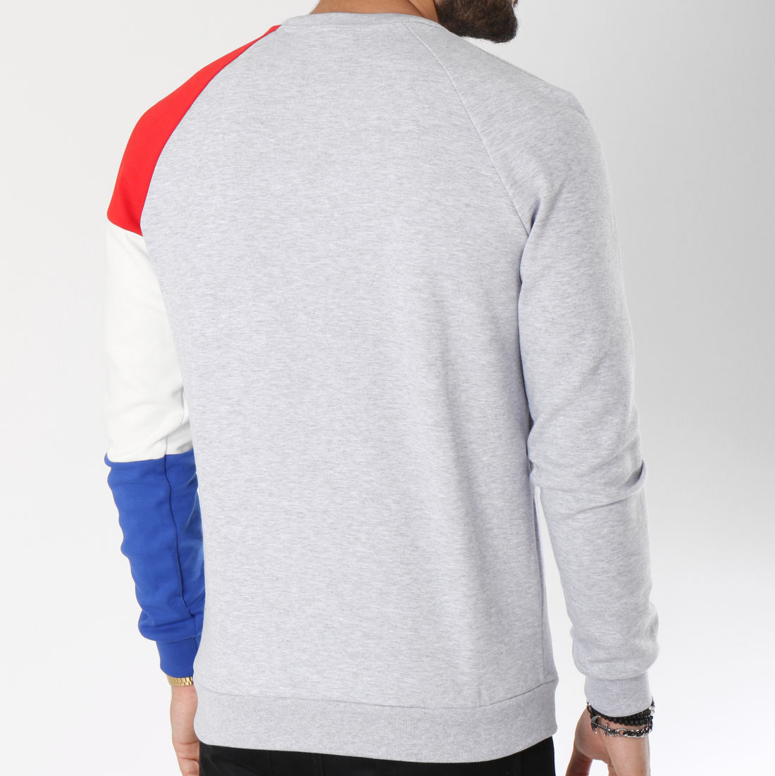 Le Coq Sportif - Sweat Crewneck Tricolore 1821334 Gris ...