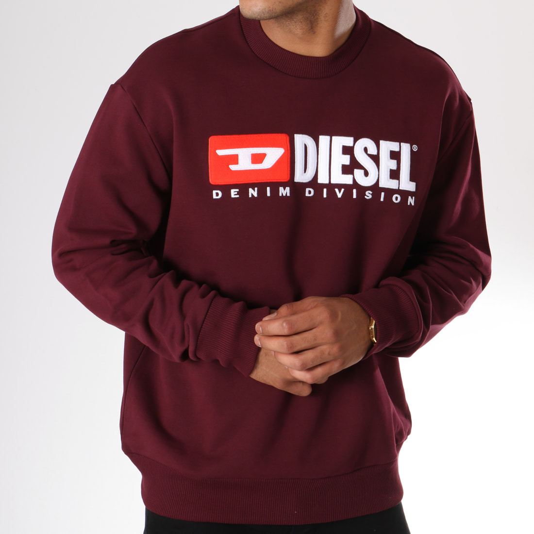 Diesel - Sweat Crewneck Divison 00SHEP-0CATK Bordeaux ...