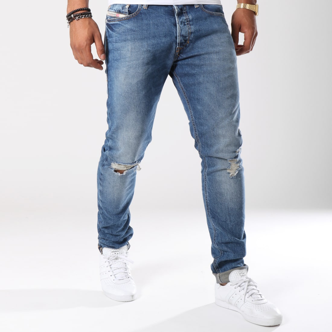 Diesel Jean Slim Carrot Tepphar 00CKRI084XT Bleu Denim