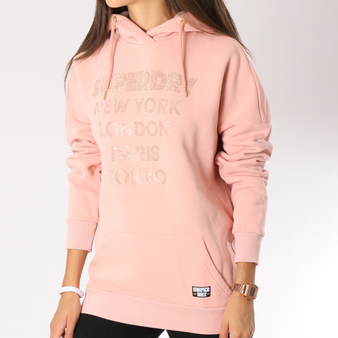 Superdry Sweat Capuche Femme Urban Alina G20001KR Rose
