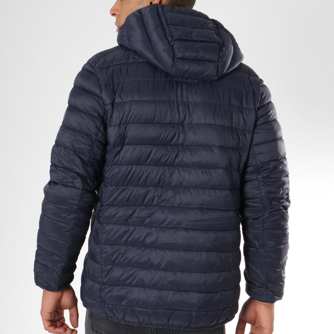 Jacket Teddy Smith Doudoune Capuche Blighter Noir Bleu Doudoune