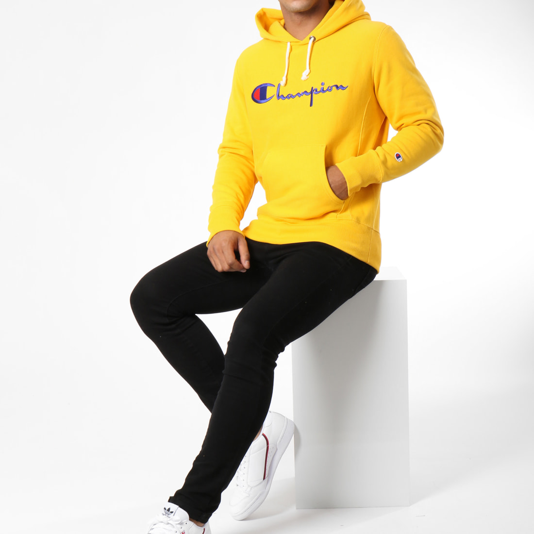 Champion - Sweat Capuche 212574 Jaune ...