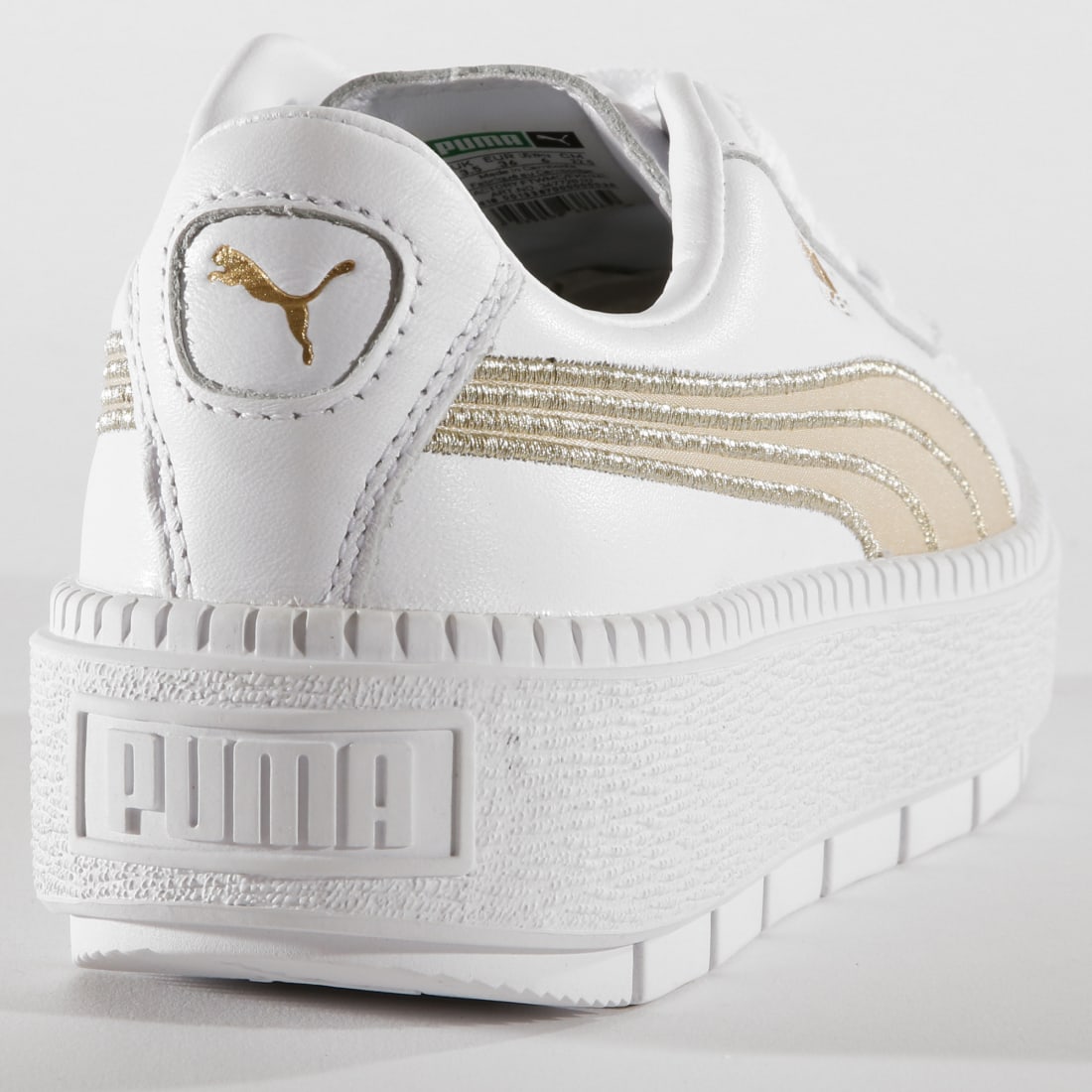 Puma Baskets Femme Platform Trace Varsity 367728 Puma White Metallic