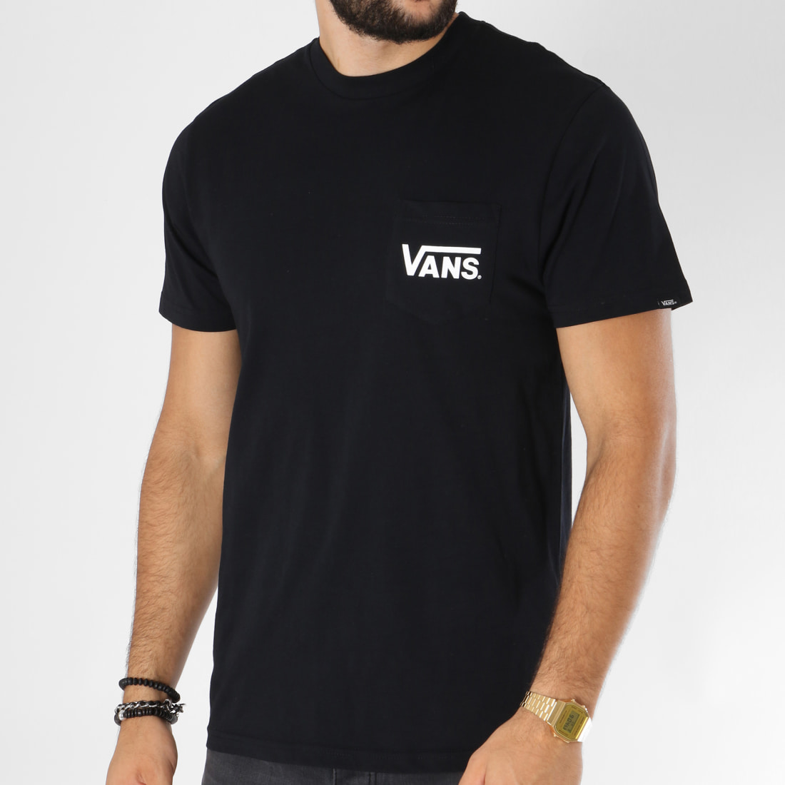 Vans Tee Shirt Poche Otw Classic Noir 