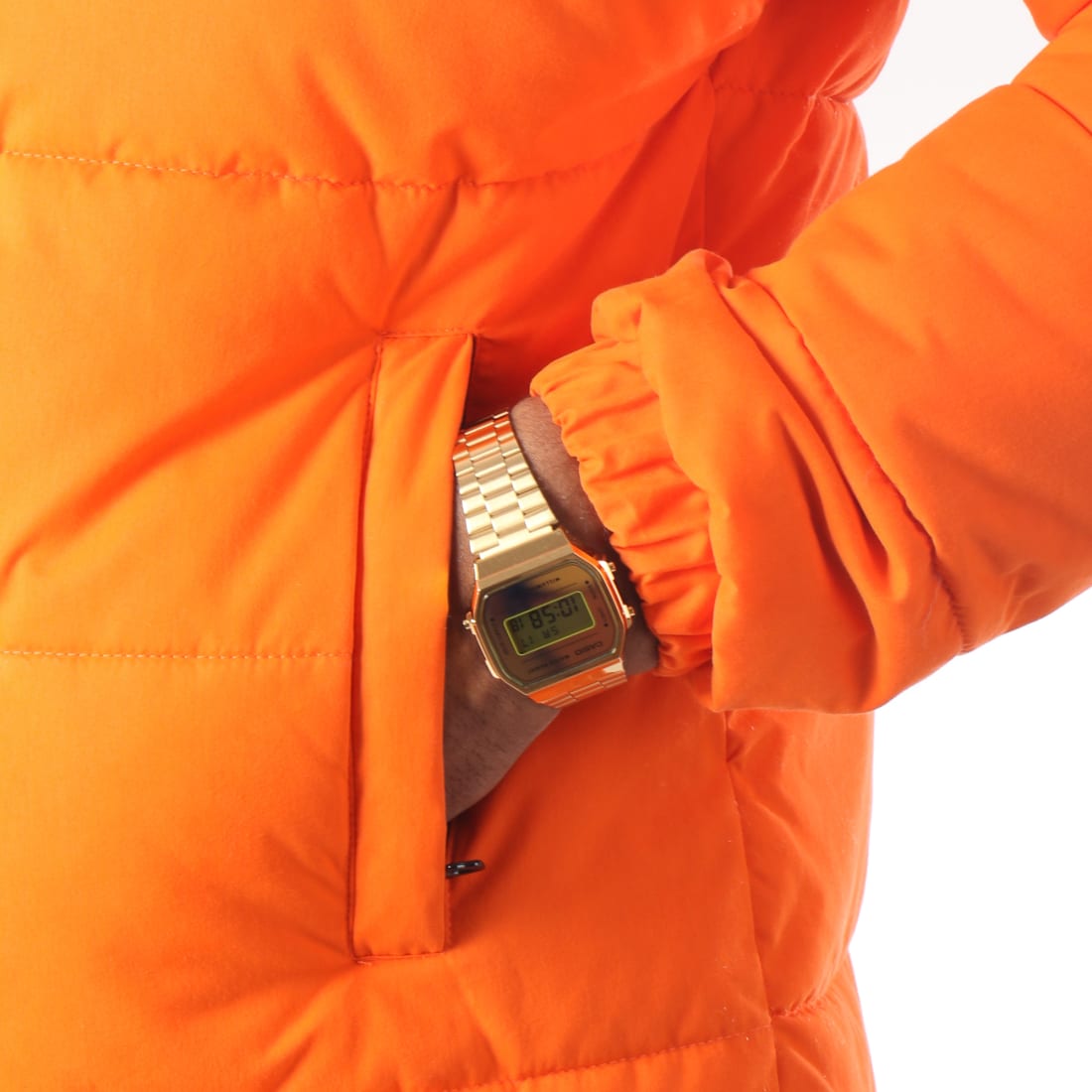 doudoune schott orange