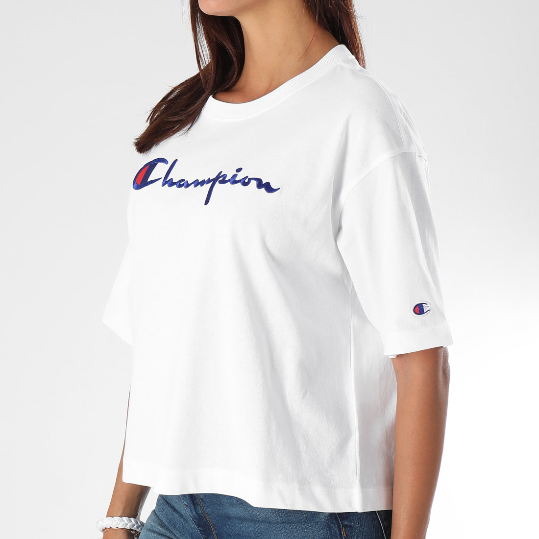 t shirt champion blanc homme
