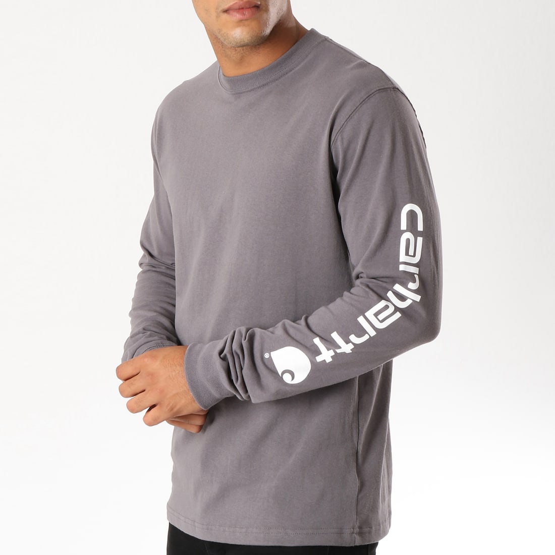 Carhartt Tee Shirt Manches Longues EK231 Gris Anthracite