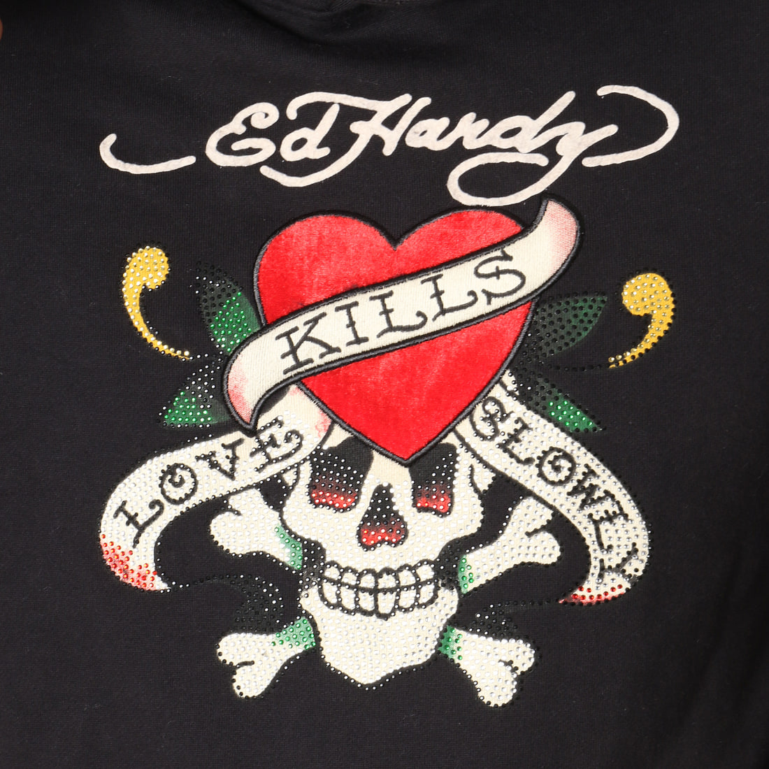 Ed Hardy Sweat Capuche Skull Noir