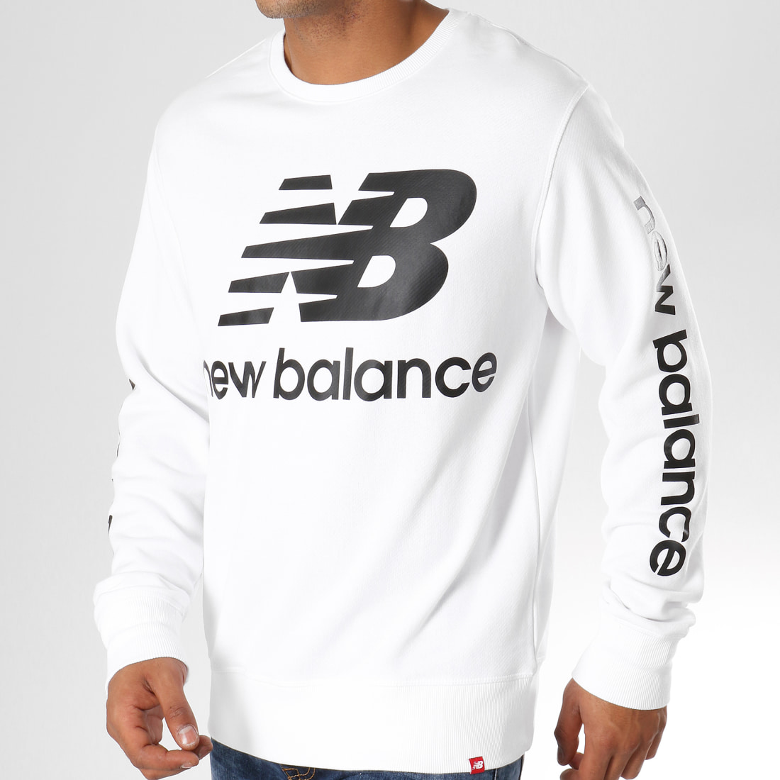New Balance Sweat Crewneck 66014060 Blanc Noir