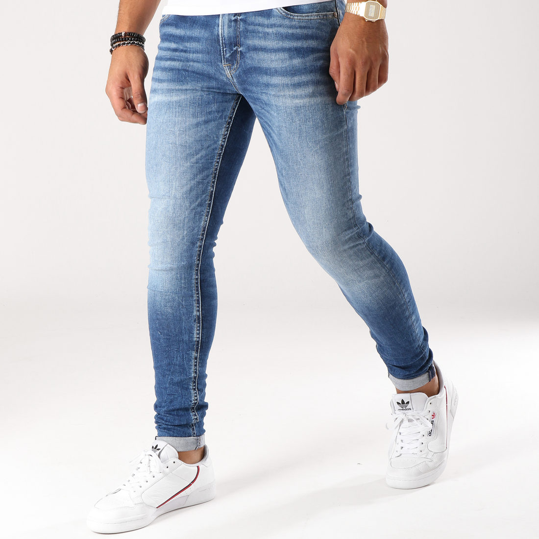 Jack And Jones Jean Skinny Tom Original Bleu Denim Jack And Jones Jean Skinny Tom Original Bleu Denim